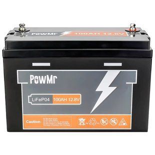 Акумулятор PowMr 100AH 12.8V (1200W*h) LiFePO4 (для будинку, котла, сонячних батарей) POW-100AH-12.8V фото