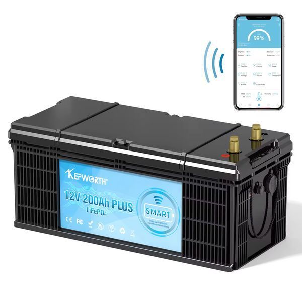 Аккумулятор Kepworth LiFePO4 с Bluetooth 12V/200AH (2560W*h) (литий-железо-фосфатный аккумулятор для ИБП) KW-12-200-BT фото